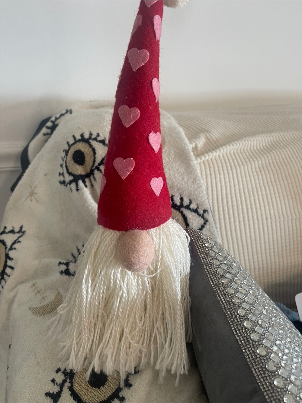Red Heart Hat Gnome Home Accent - Unbranded